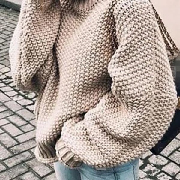 Fashion Casual Solid Patchwork Turtleneck Sweaters(14 Colors)