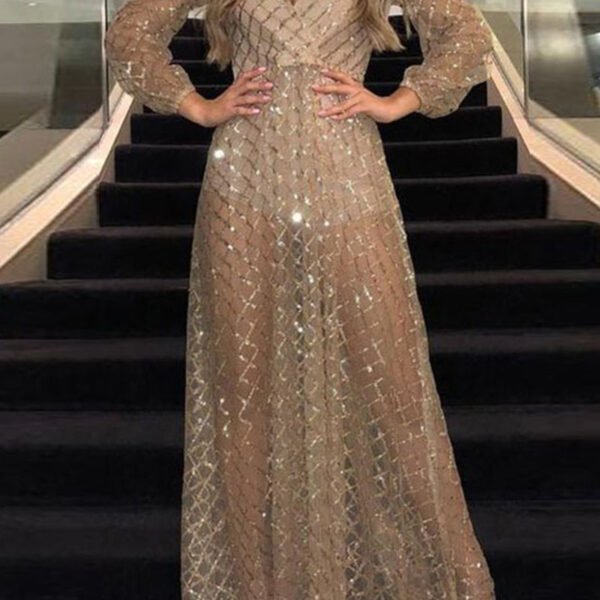 Sexy Solid Hollowed Out V Neck Waist Skirt Dresses
